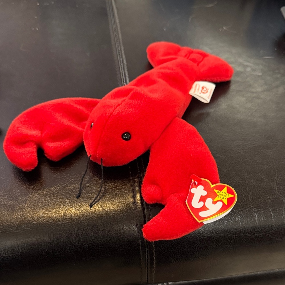 Ty Pinchers Beanie Baby Plush Red Lobster Toy